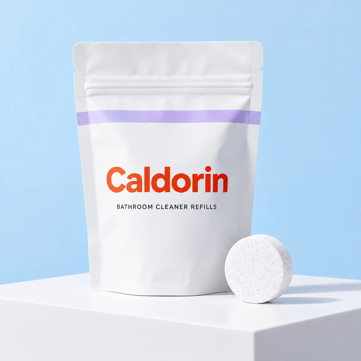 Caldorin Bathroom Cleaner Refills — front studio product photograph