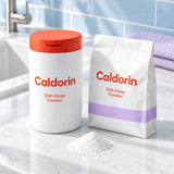 Caldorin Dish Soap Powder Starter Set in a bright compatible household setting